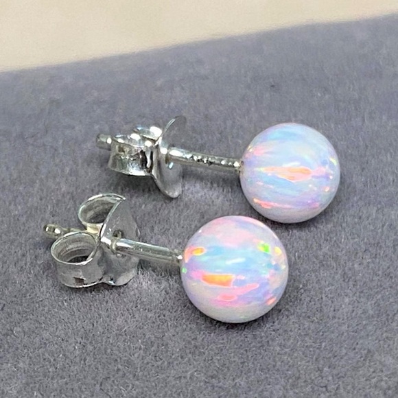 Hand Crafted Other - 🆕New Opal Ball Stud Earrings-5mm